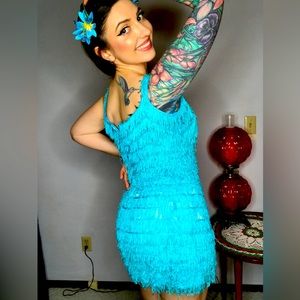 Vintage 60s fringe dress